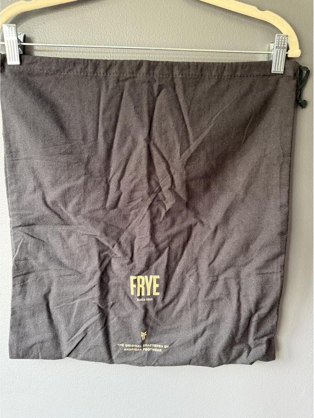 Frye Black Drawstring  Dust Bag Logo Storage Pouch